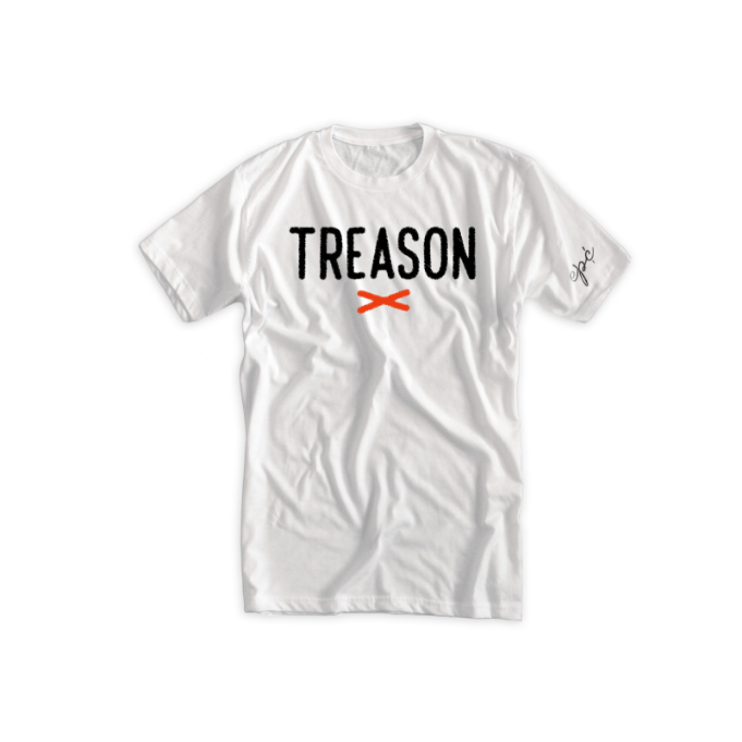 Limited Edition Treason T-Shirt - White/Black/Orange