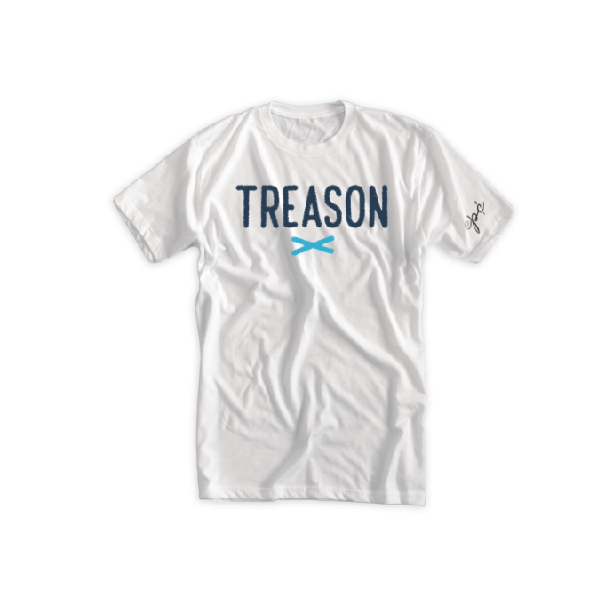Limited Edition Treason T-Shirt - White/Navy/Light Blue