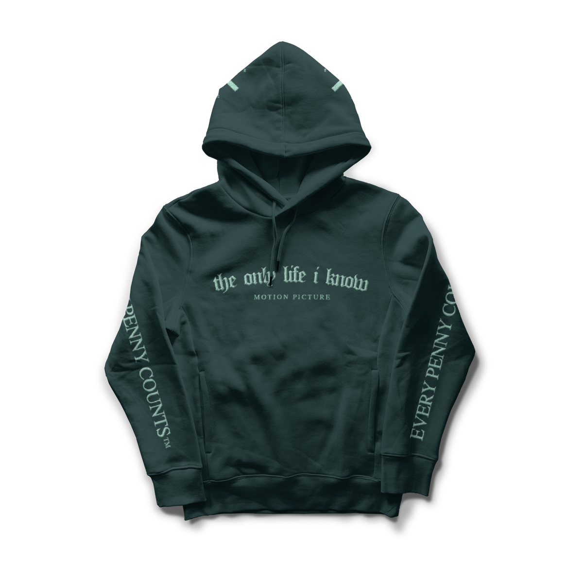Limited Edition Only Life Hoodie-Hunter Green/Mint