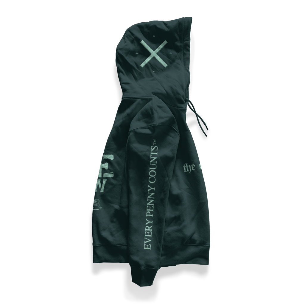 Limited Edition Only Life Hoodie-Hunter Green/Mint
